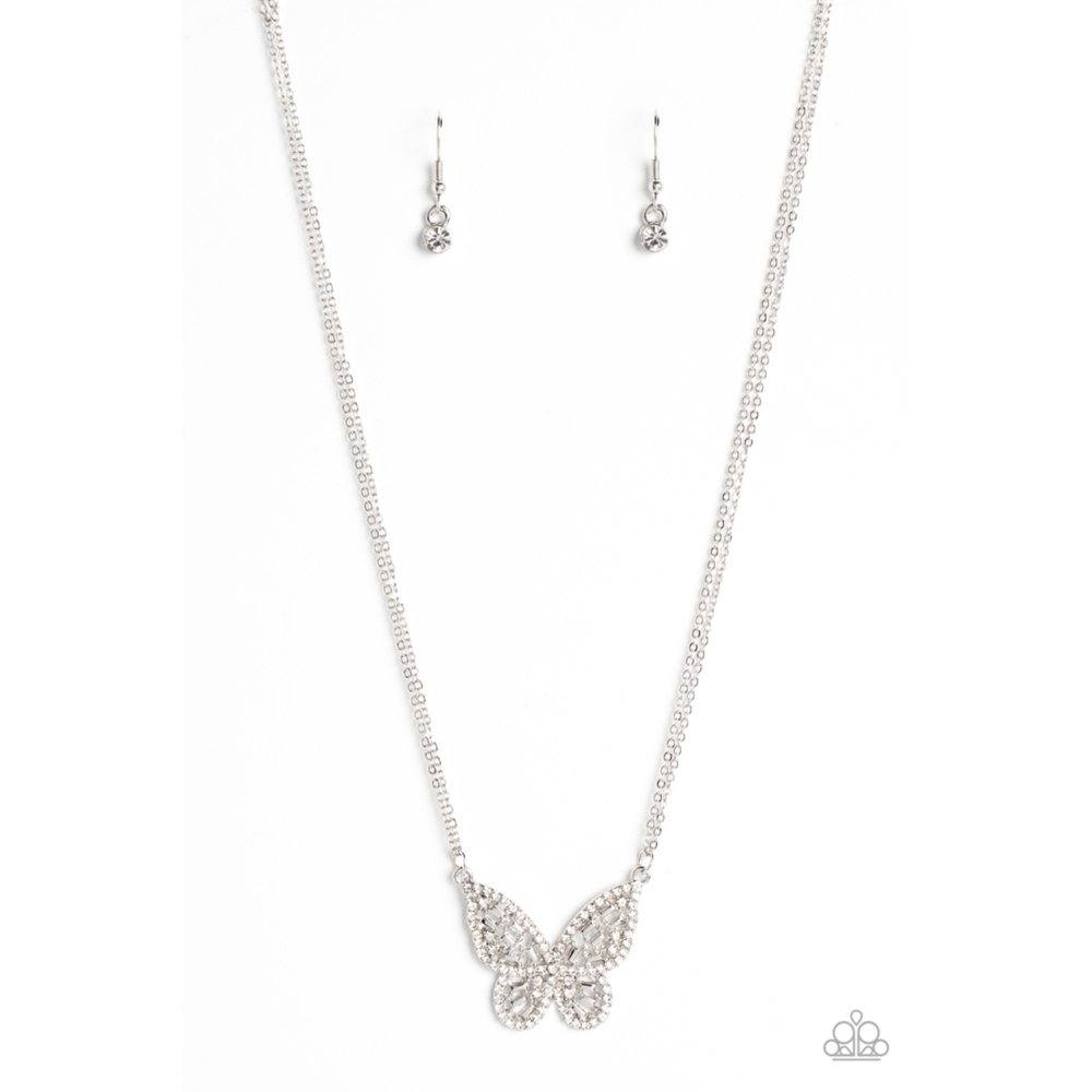 Beautiful Silver Butterfly Jewelry Set